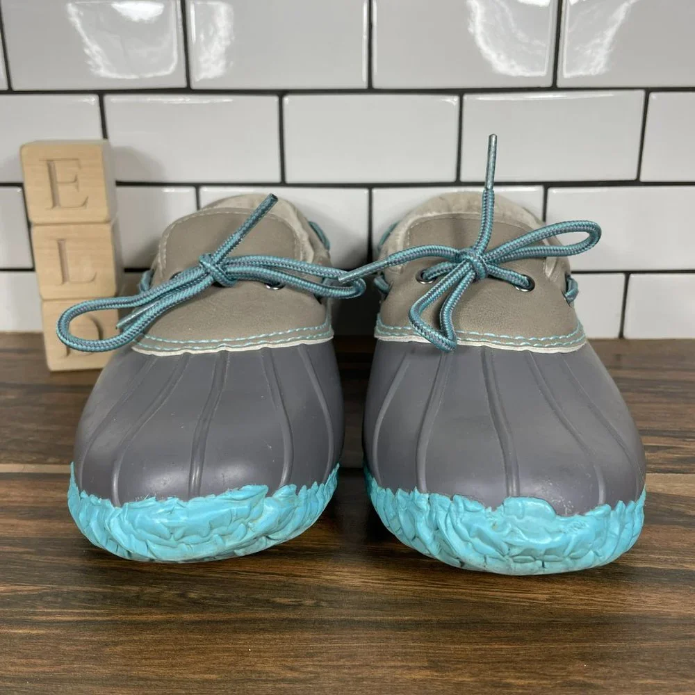 JBU by Jambu Gwen Women's Size 9 Shoes Gray Waterproof Vegan Rain Duck Bootie
